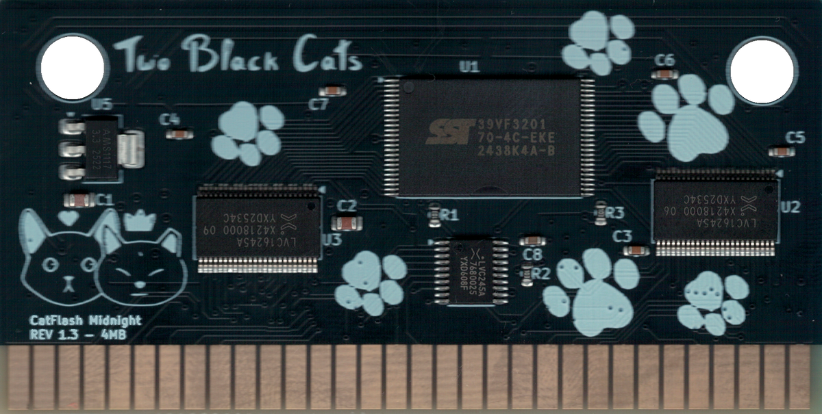 CatFlash Midnight (4MB cartridge compatible with Mega Drive / Genesis)